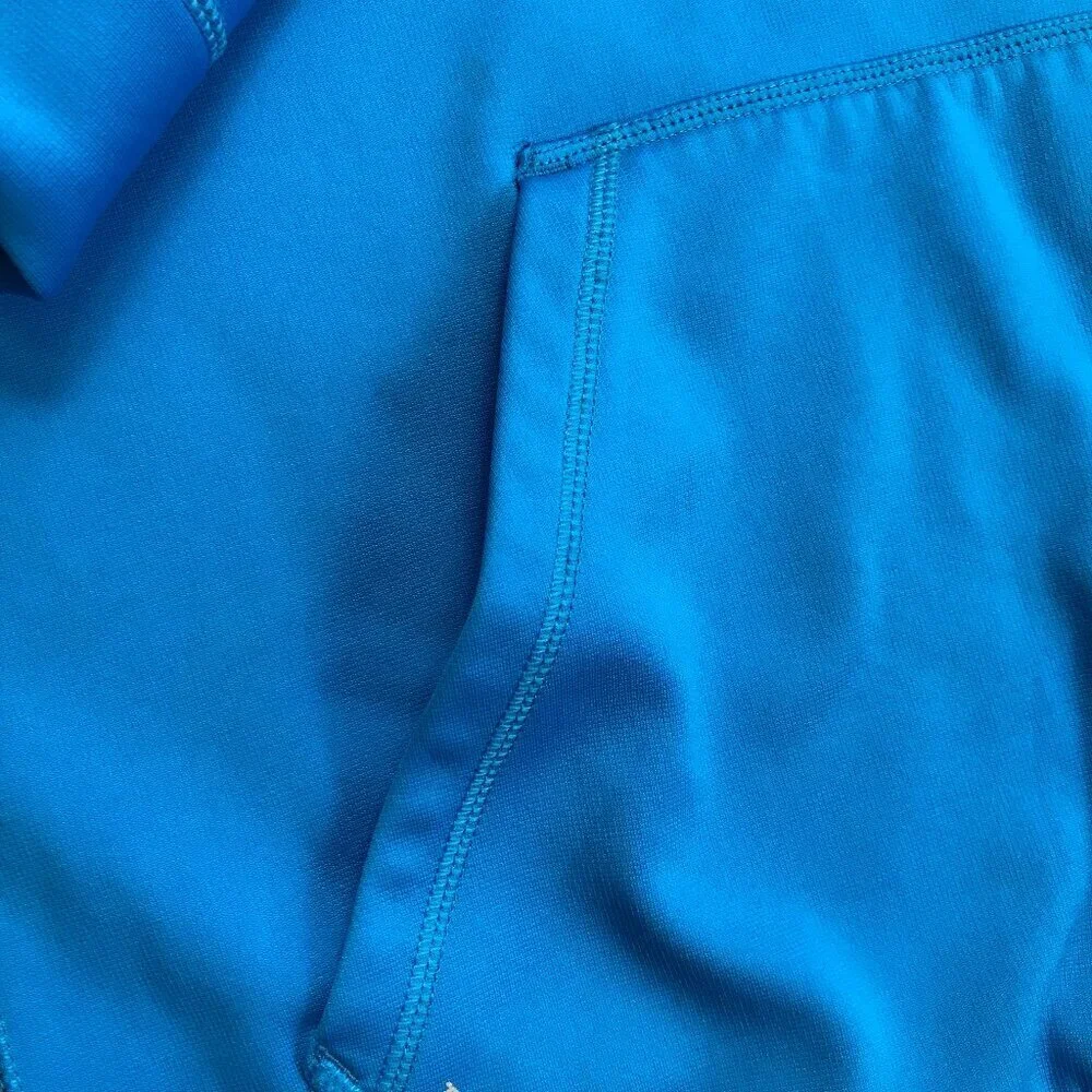 Nike Therma Fit Men XL Blue Gray Logo Long Sleeve Athletic Hoodie Pullover - Picture 4 of 8